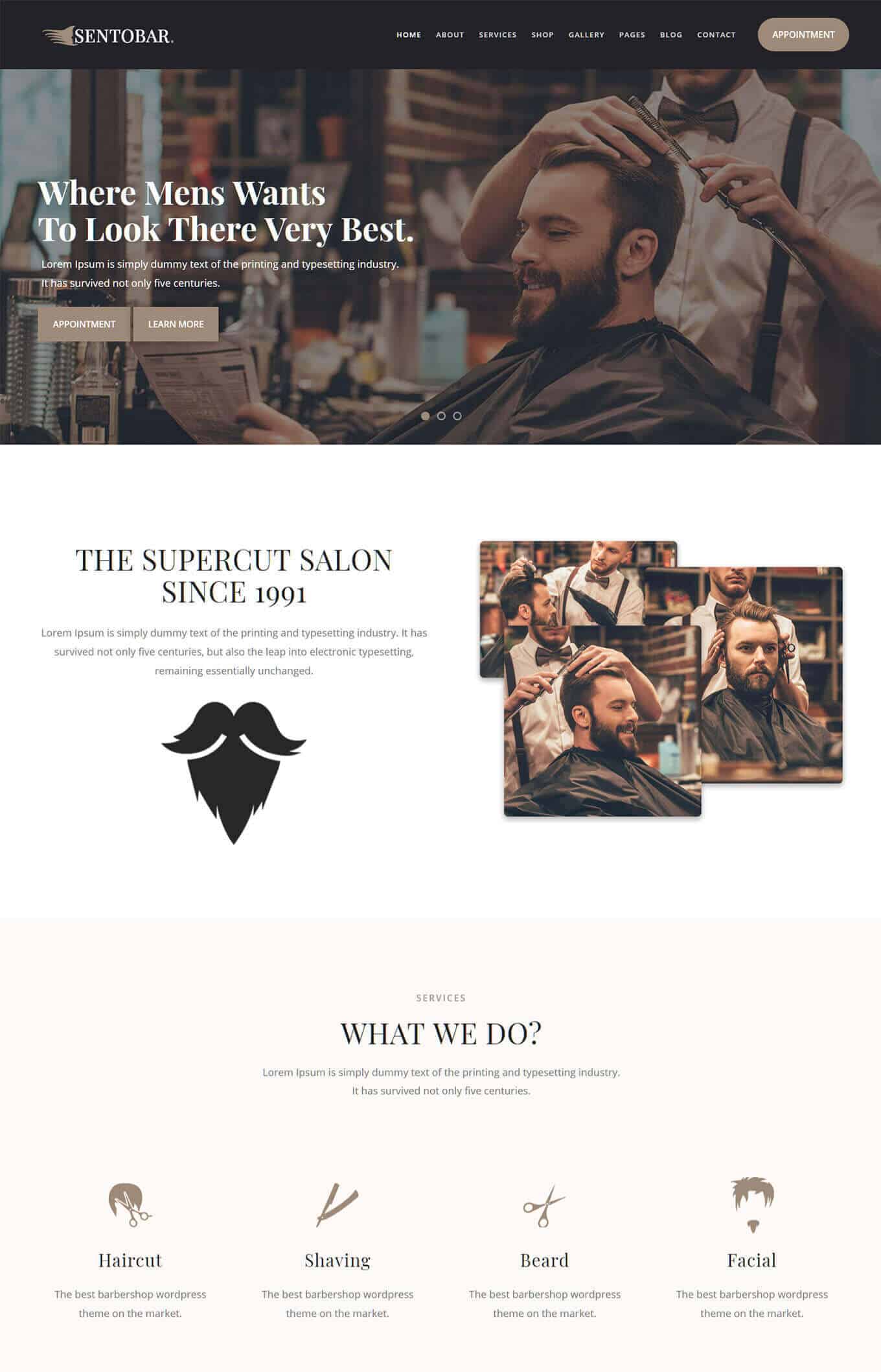 2943 sentobar hair salon wordpress theme large طراحی سایت آرایشگاه