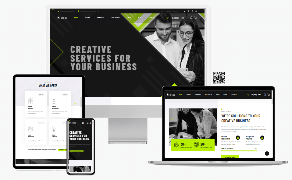 Nisoz Creative Agency HTML Template2 طراحی سایت شرکتی