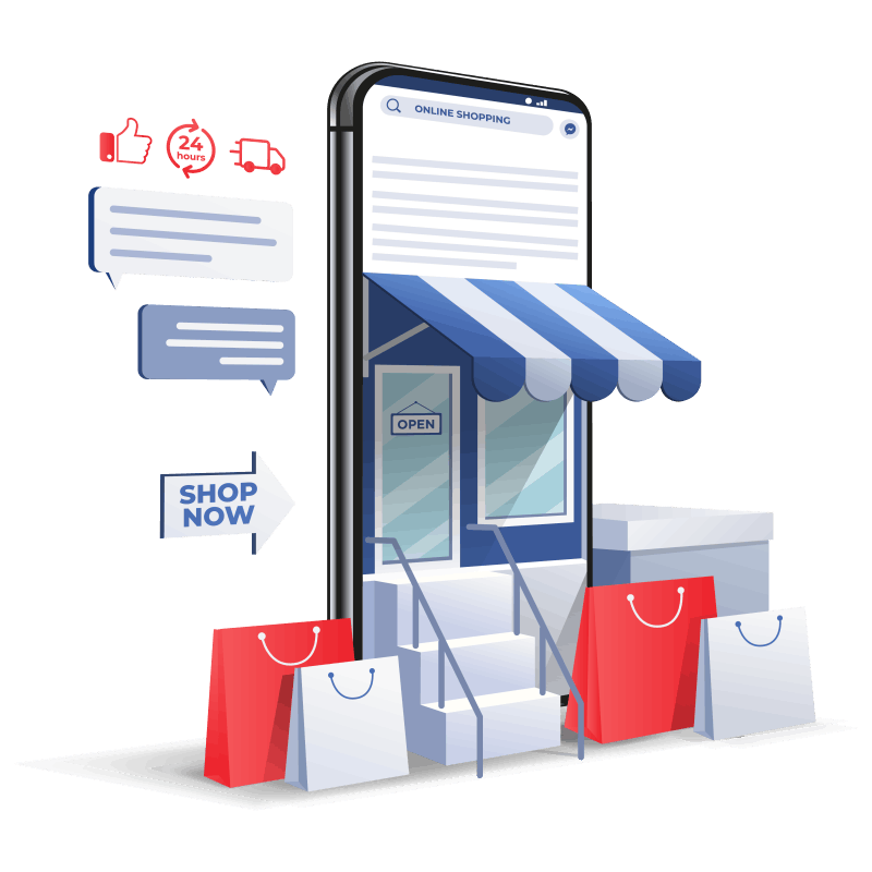 ecommerce vector طراحی سایت فروشگاهی در تهران