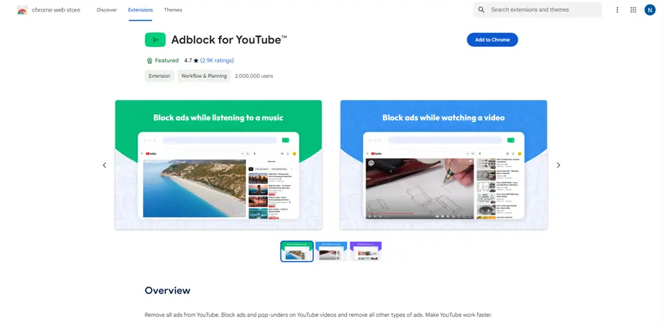 Adblock For Youtube Extension