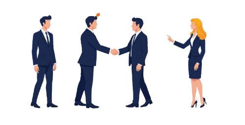 an isometric 3d style illustration with transparent background showing two professional business pe fui22dd3cso24x4fdswt 3 removebg preview طراحی سایت b2b