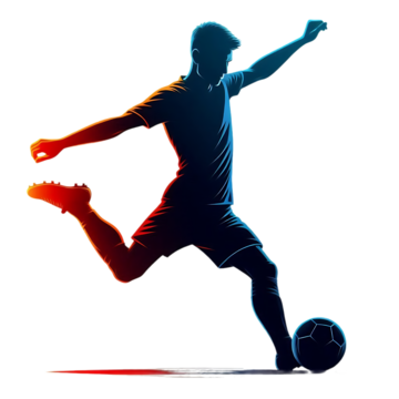 pngtree colorful art of a football player kicking the ball png image 15422364 طراحی سایت ورزشی