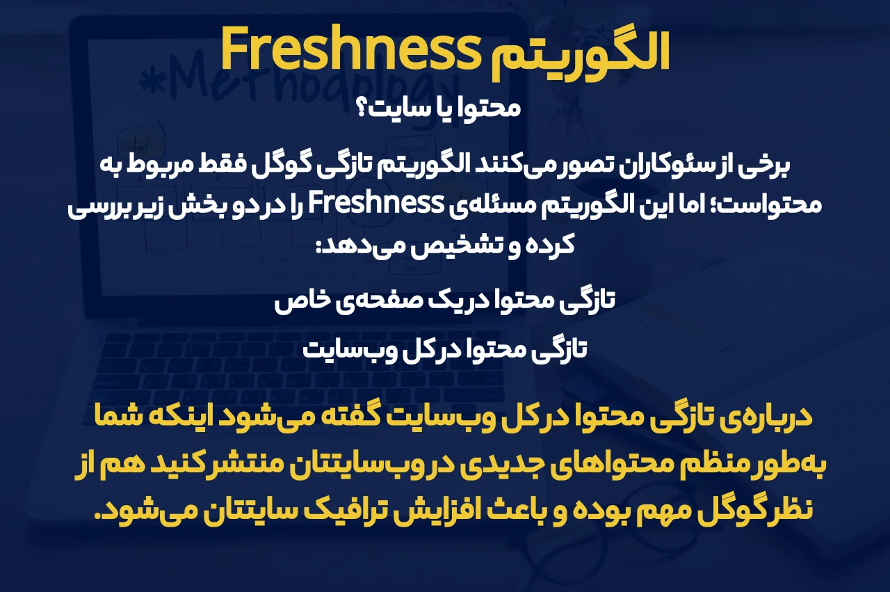 الگوریتم Freshness مربوط به محتواست یا کل سایت