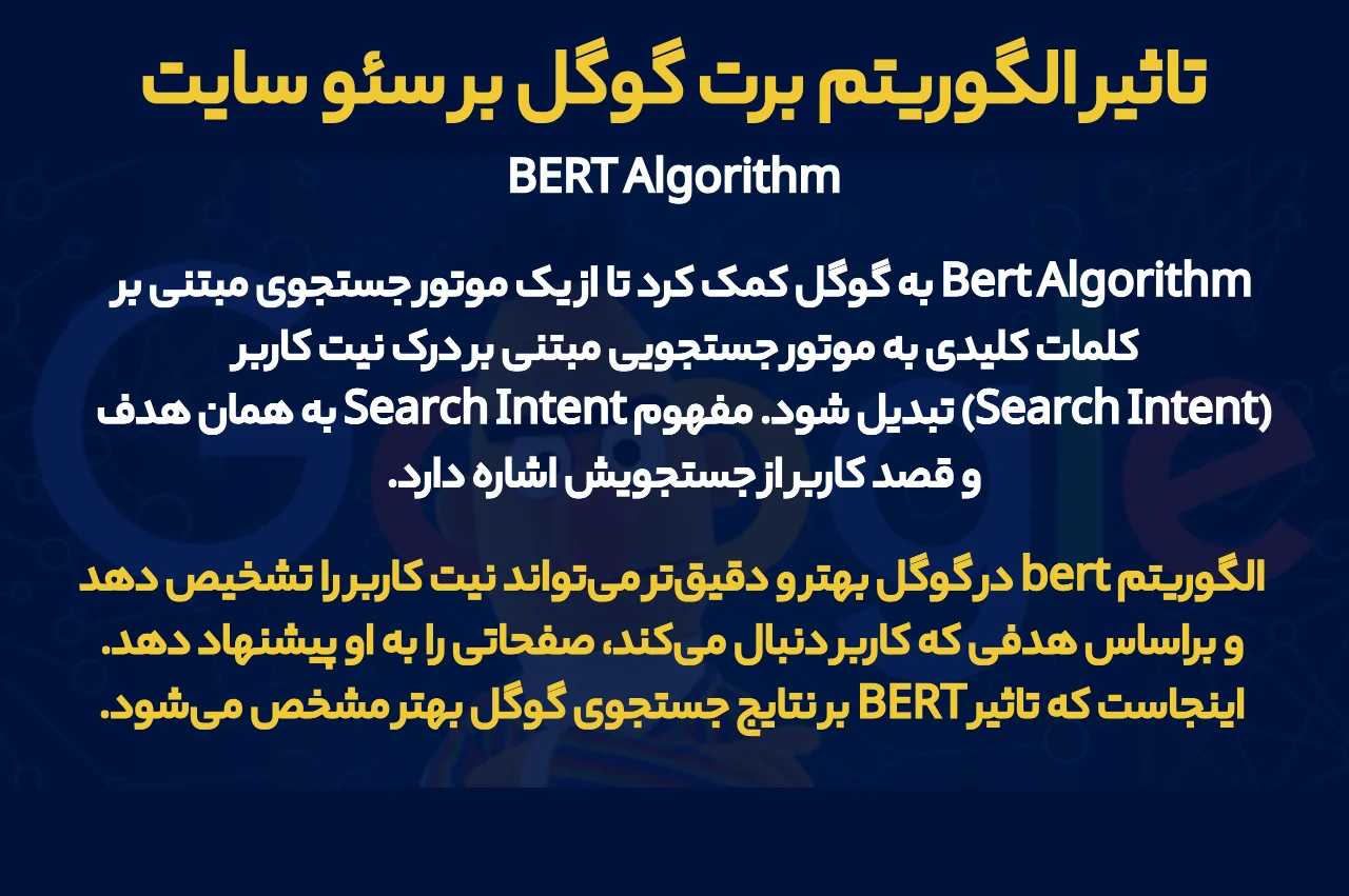 تاثیر الگوریتم برت گوگل بر سئو سایت