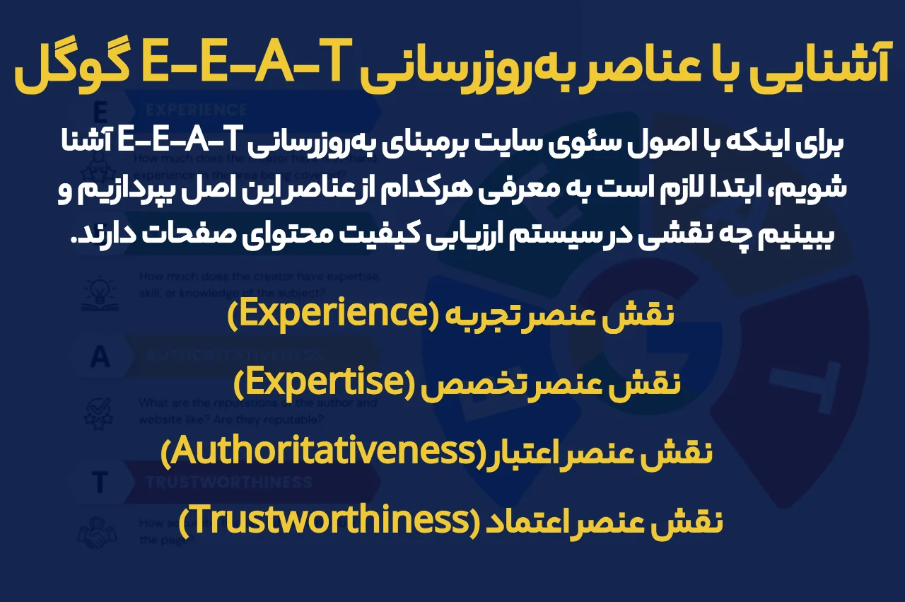 آشنایی با عناصر به‌روزرسانی E-E-A-T گوگل