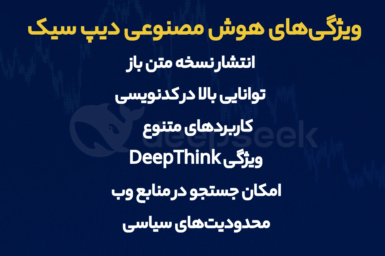  ویژگی‌های هوش مصنوعی دیپ سیک