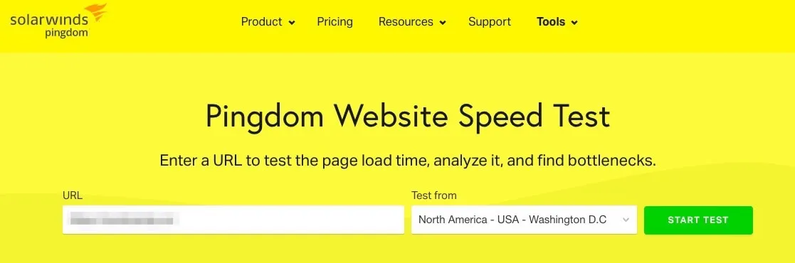 بهترین ابزار تست سرعت سایت Pingdom ابزار